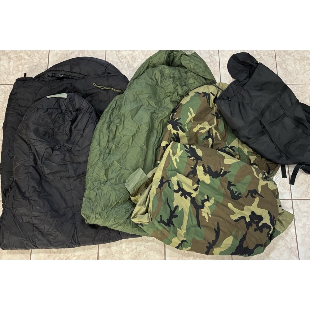 Military Modular Sleep System Woodland MSS 4 Piece‎ US Army Issue Clean USGI